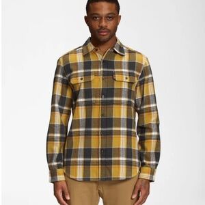 The North Face Arroyo Flannel Shirt – Mineral Gold Plaid – XL – Like New
